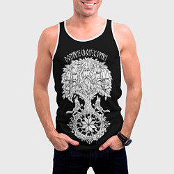 Майка-безрукавка мужская Славянские воины - помни свои корни, цвет: 3D-белый — фото 2