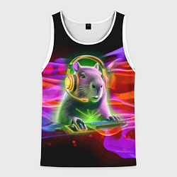 Мужская майка без рукавов Capybara is an avid gamer