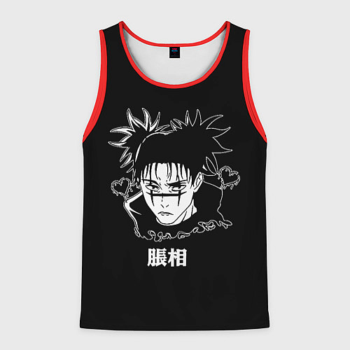 Мужская майка без рукавов Чосо и сердечко / 3D-Красный – фото 1