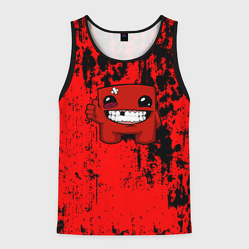 Мужская майка без рукавов Super Meat Boy краски / 3D-Черный – фото 1