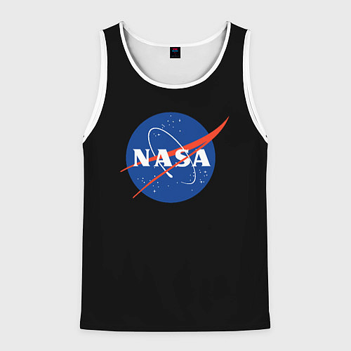 Мужская майка без рукавов NASA logo space / 3D-Белый – фото 1