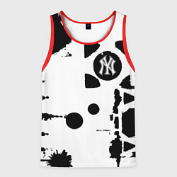 Майка-безрукавка мужская New York yankees - baseball team pattern, цвет: 3D-красный