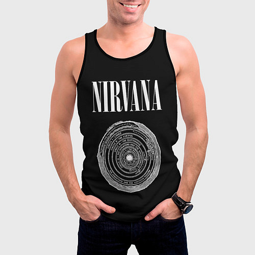 Мужская майка без рукавов Nirvana Inferno / 3D-Черный – фото 3