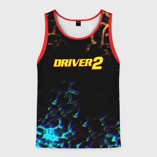 Мужская майка без рукавов Driver 2 гонки ретро гейм / 3D-Красный – фото 1
