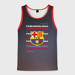 Майка-безрукавка мужская Логотип футбольный клуб Барселона, цвет: 3D-красный