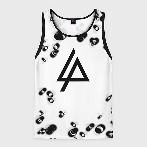 Мужская майка без рукавов Linkin park краски текстура / 3D-Черный – фото 1