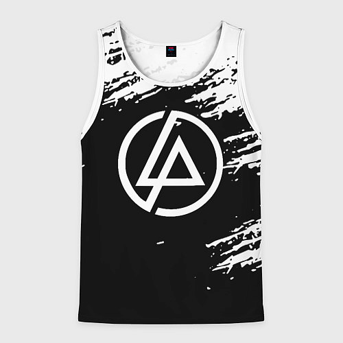 Мужская майка без рукавов Linkin Park - black and white / 3D-Белый – фото 1