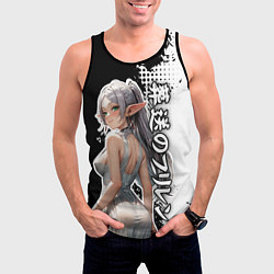 Майка-безрукавка мужская Фрирен - в белой ночнушке, цвет: 3D-черный — фото 2