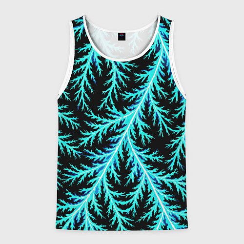 Мужская майка без рукавов Разряды электричества Tie Dye / 3D-Белый – фото 1