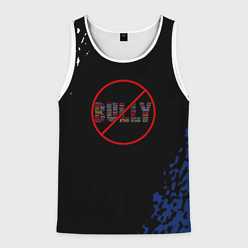 Мужская майка без рукавов Bully game краски рокстар / 3D-Белый – фото 1