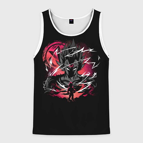 Мужская майка без рукавов Dragon Ball - Vegeta / 3D-Белый – фото 1