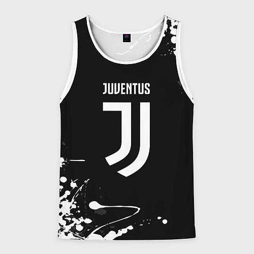 Мужская майка без рукавов Juventus краски белые / 3D-Белый – фото 1