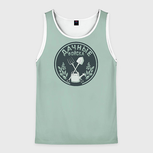 Мужская майка без рукавов Дачные войска значок / 3D-Белый – фото 1