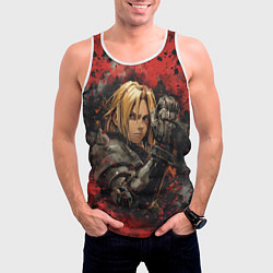 Майка-безрукавка мужская Edward Elric - Fullmetal Alchemist, цвет: 3D-белый — фото 2