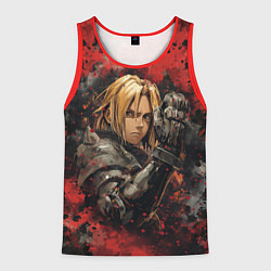 Майка-безрукавка мужская Edward Elric - Fullmetal Alchemist, цвет: 3D-красный