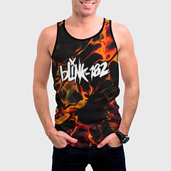 Майка-безрукавка мужская Blink 182 red lava, цвет: 3D-черный — фото 2