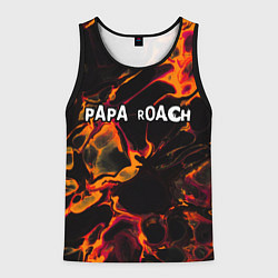 Майка-безрукавка мужская Papa Roach red lava, цвет: 3D-черный