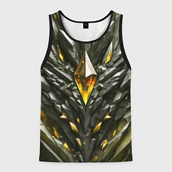 Мужская майка без рукавов Камень и золотой кристалл