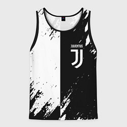 Майка-безрукавка мужская Juventus краски чёрнобелые, цвет: 3D-черный