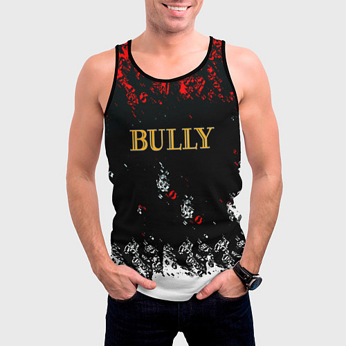 Мужская майка без рукавов Bully краски / 3D-Черный – фото 3