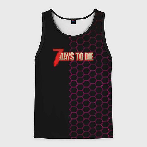 Мужская майка без рукавов 7 days to die зомби шутер / 3D-Черный – фото 1
