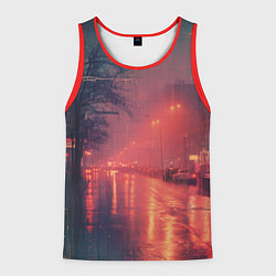 Мужская майка без рукавов Ночные городские огни