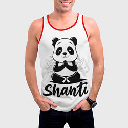 Майка-безрукавка мужская Шанти панда, цвет: 3D-красный — фото 2