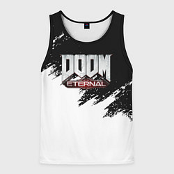 Мужская майка без рукавов Doom eternal белые краски