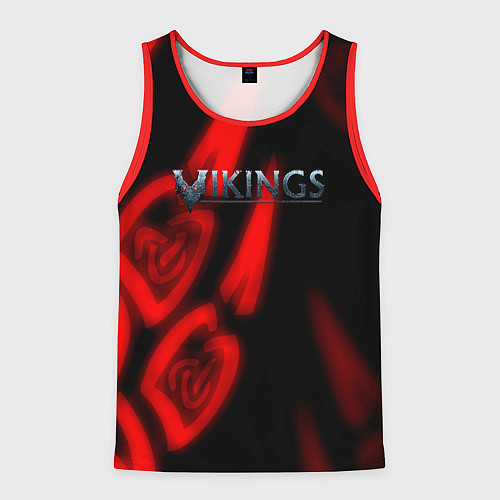 Мужская майка без рукавов Викинг древняя русь / 3D-Красный – фото 1
