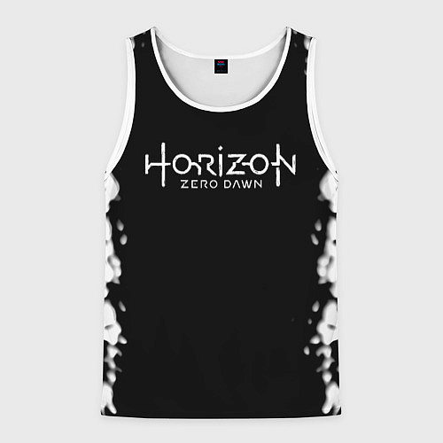 Мужская майка без рукавов Horizon zero dawn краски белые / 3D-Белый – фото 1