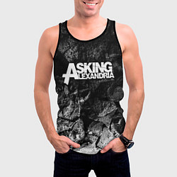 Майка-безрукавка мужская Asking Alexandria black graphite, цвет: 3D-черный — фото 2