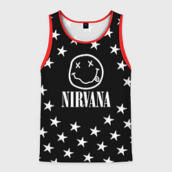 Майка-безрукавка мужская Nirvana stars steel, цвет: 3D-красный