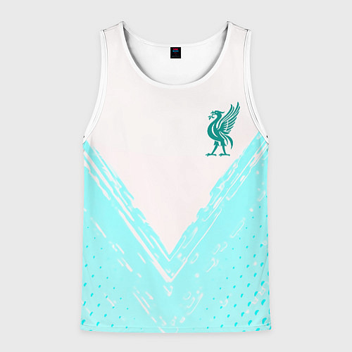 Мужская майка без рукавов Liverpool logo texture fc / 3D-Белый – фото 1