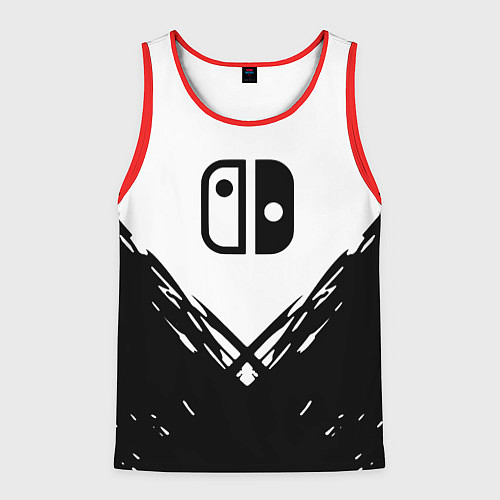 Мужская майка без рукавов Nintendo краски лого / 3D-Красный – фото 1