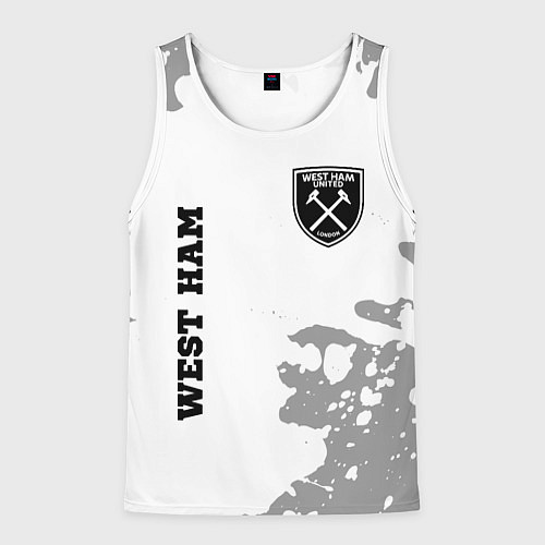 Мужская майка без рукавов West Ham sport на светлом фоне вертикально / 3D-Белый – фото 1