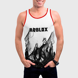 Майка-безрукавка мужская Roblox flame текстура, цвет: 3D-красный — фото 2