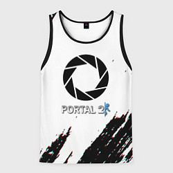 Майка-безрукавка мужская Portal 2 краски валв, цвет: 3D-черный
