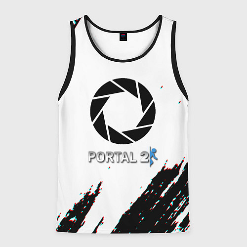 Мужская майка без рукавов Portal 2 краски валв / 3D-Черный – фото 1