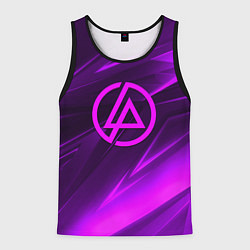 Мужская майка без рукавов Linkin park neon stripes logo