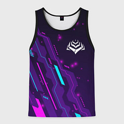 Майка-безрукавка мужская Warframe neon gaming, цвет: 3D-черный