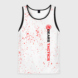 Майка-безрукавка мужская Gears of War красные брызги, цвет: 3D-черный