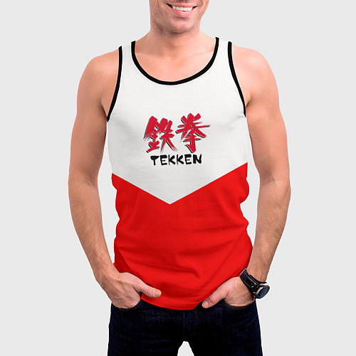 Мужская майка без рукавов Tekken текстура файтинг япония / 3D-Черный – фото 3