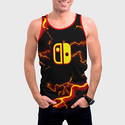 Майка-безрукавка мужская Нинтендо шторм огненоое лого, цвет: 3D-красный — фото 2