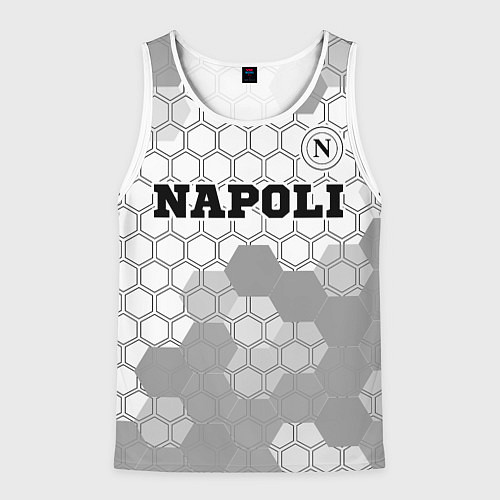 Мужская майка без рукавов Napoli sport на светлом фоне посередине / 3D-Белый – фото 1