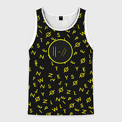 Мужская майка без рукавов Twenty one pilots pattern rock yellow