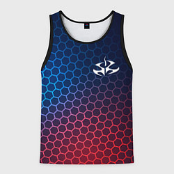 Майка-безрукавка мужская Hitman неоновые соты, цвет: 3D-черный