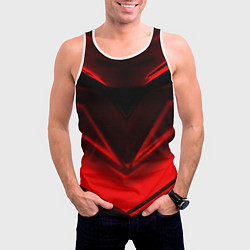 Майка-безрукавка мужская Geometry stripes line, цвет: 3D-белый — фото 2