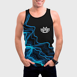 Майка-безрукавка мужская Five Finger Death Punch sound wave, цвет: 3D-черный — фото 2