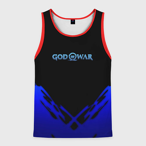 Мужская майка без рукавов God of War geometry steel / 3D-Красный – фото 1