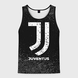 Майка-безрукавка мужская Juventus с потертостями на темном фоне, цвет: 3D-черный
